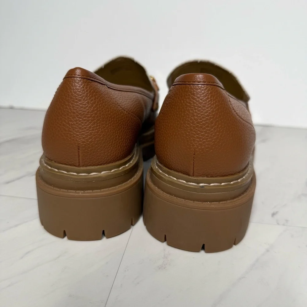 Michael Kors Brown Lug Sole Chunky Loafer 9M - Picture 4 of 16